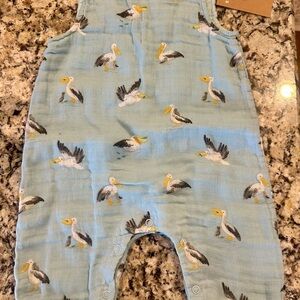 Angel Dear Aqua Romper with Seagull Design- New with tags